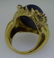 18KT GOLD LAPIS & DIAMOND RING - 3