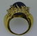 18KT GOLD LAPIS & DIAMOND RING - 4