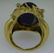 18KT GOLD LAPIS & DIAMOND RING - 6