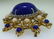 STUNNING 14k LAPIS & DIAMOND BROOCH (31.40 GRAMS) - 4