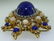 STUNNING 14k LAPIS & DIAMOND BROOCH (31.40 GRAMS) - 5