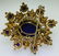 STUNNING 14k LAPIS & DIAMOND BROOCH (31.40 GRAMS) - 6