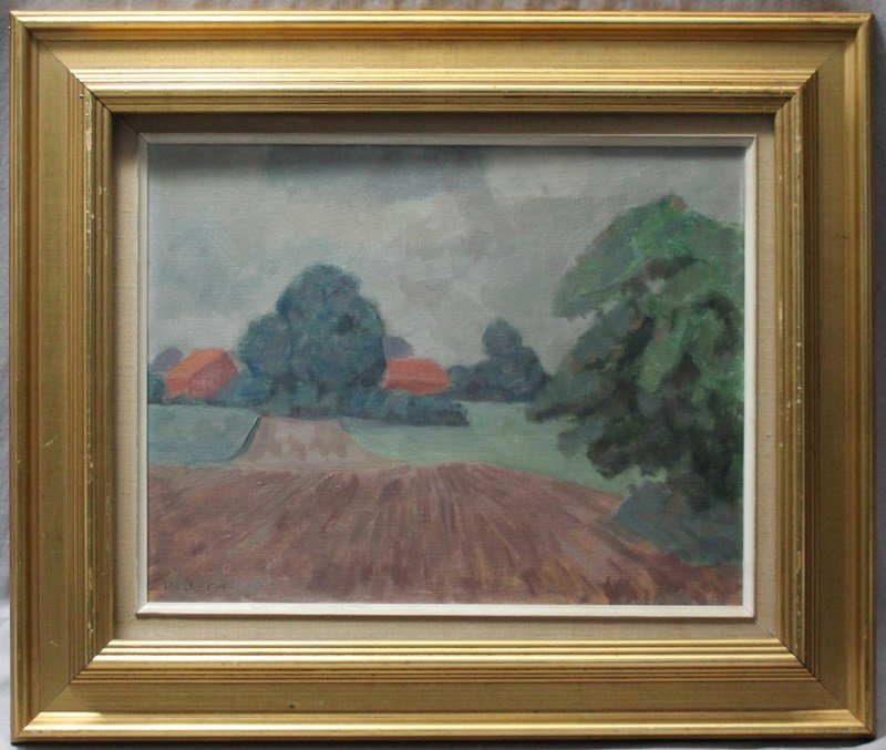 DANISH OIL ON CANVAS COUNTRY LANDSCAPE - JOERGEN (1 of 7)