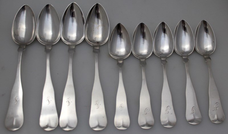 9 AMERICAN COIN SILVER SPOONS 1821 (1 of 7)