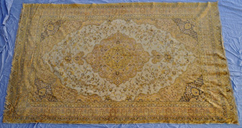 ANTIQUE WOVEN SILK LARGE TAPESTRY RUG PATENT NUMBERS (1 of 7)