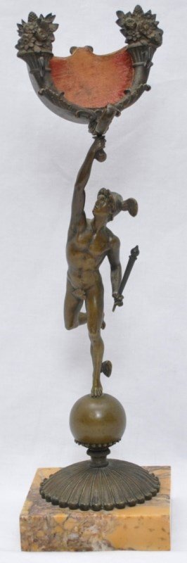FRENCH BRONZE MERCURY WATCH STAND (1 of 8)