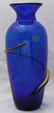 LARGE BLENKO COBALT VASE WITH TOPAZ SNAKE