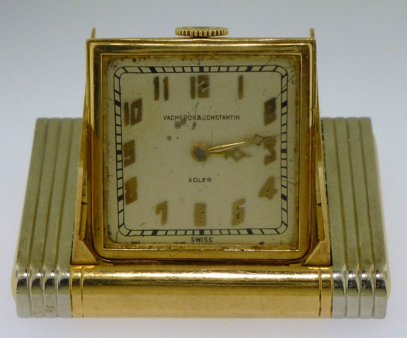 RARE 18K VACHERON CONSTANTIN ART DECO TRAVEL CLOCK (1 of 10)