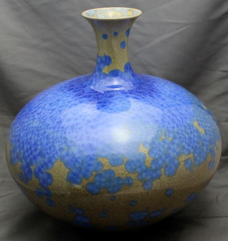 LARGE JOHN STROOMER CRYSTALLINE VASE (1 of 7)