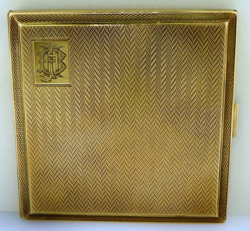 1931 9k GOLD CIGARETTE CASE ENGLAND 61.30 DWT (1 of 10)