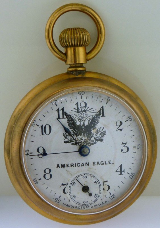 AMERICAN EAGLE  c.1902 POCKET WATCH (1 of 7)