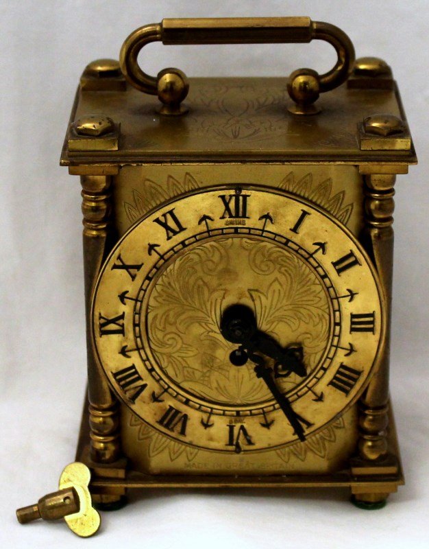 ENGLISH SMITHS BRASS CARRIAGE CLOCK (1 of 9)