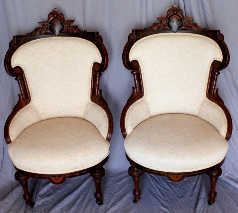 PAIR POTTIER & STYMUS VICTORIAN RENAISSANCE REVIVAL (1 of 8)
