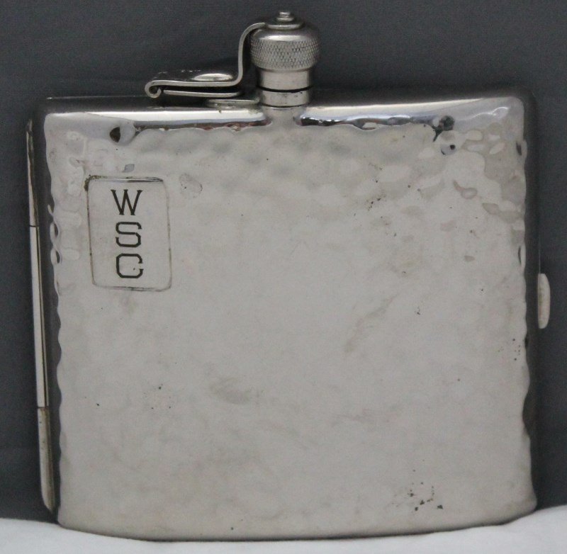 VINTAGE GERMAN FLASK / CIGARETTE CASE D.R.G.M.: Elegant Vintage Art Deco Era German Travel Flask / Cigarette Case marker D.R.G.M. D.R.G.M. stands for Deutsches Reiches Gebrauchs Musterschutz, meaning protected patented design under the Reich Govern