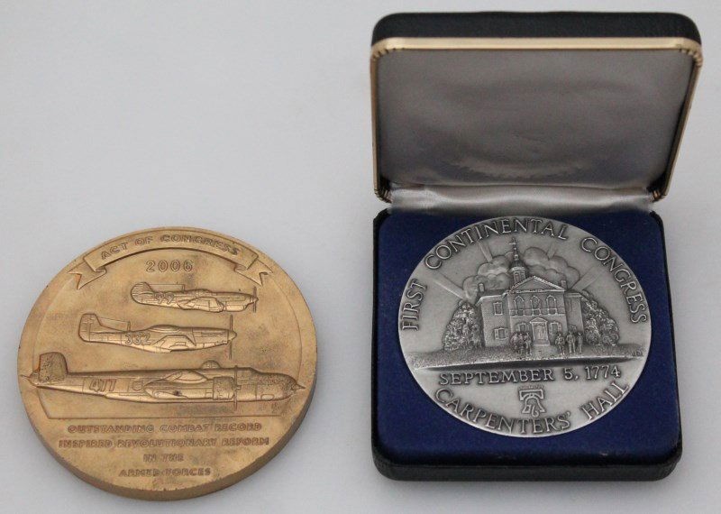 2 BRONZE & SILVER MEDALS TUSKEGEE AIRMEN & CONGRESS (1 of 4)