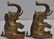 VINTAGE BRASS ELEPHANT BOOKENDS - 4