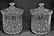 PAIR GORHAM CRYSTAL KING EDWARD BISCUIT BARRELS