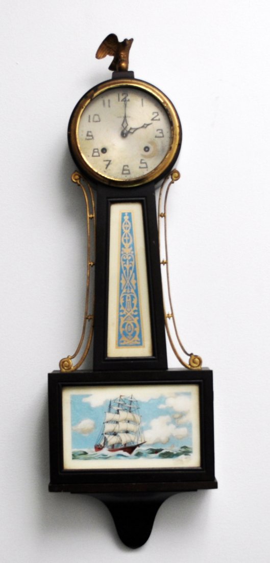 ANTIQUE NEW HAVEN BANJO CLOCK