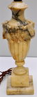 PAIR CARVED ALABASTER TABLE LAMPS - 2