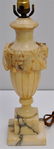 PAIR CARVED ALABASTER TABLE LAMPS - 3