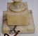 PAIR CARVED ALABASTER TABLE LAMPS - 7
