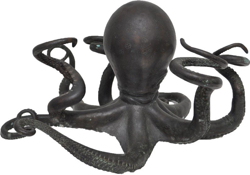 MAITLAND SMITH LARGE BRONZE OCTOPUS: Large Maitland Smith Bronze Octopus Wine Bottle Holder. Very rare and extremely hard to find. These were only produced for a short time and in a very limited number. Fabulous sculpture,sure to be the 