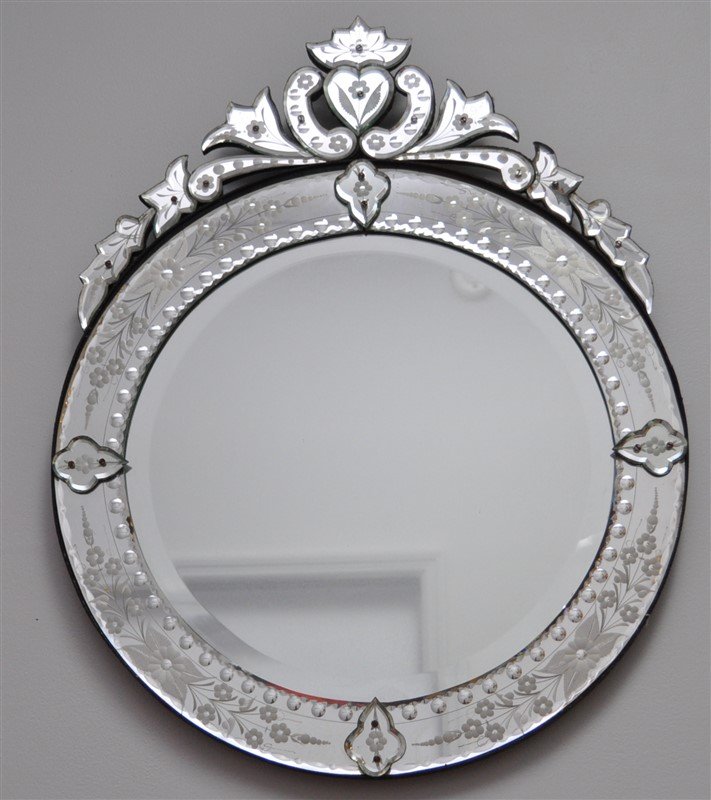 VENETIAN STYLE ETCHED WALL  MIRROR (1 of 6)