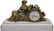 FRENCH EMPIRE GILT BRONZE MANTLE CLOCK