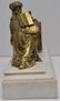 FRENCH EMPIRE GILT BRONZE MANTLE CLOCK - 7