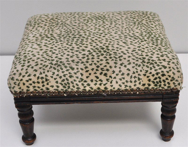 FINE 19TH C. SHERATON FOOTSTOOL (1 of 5)