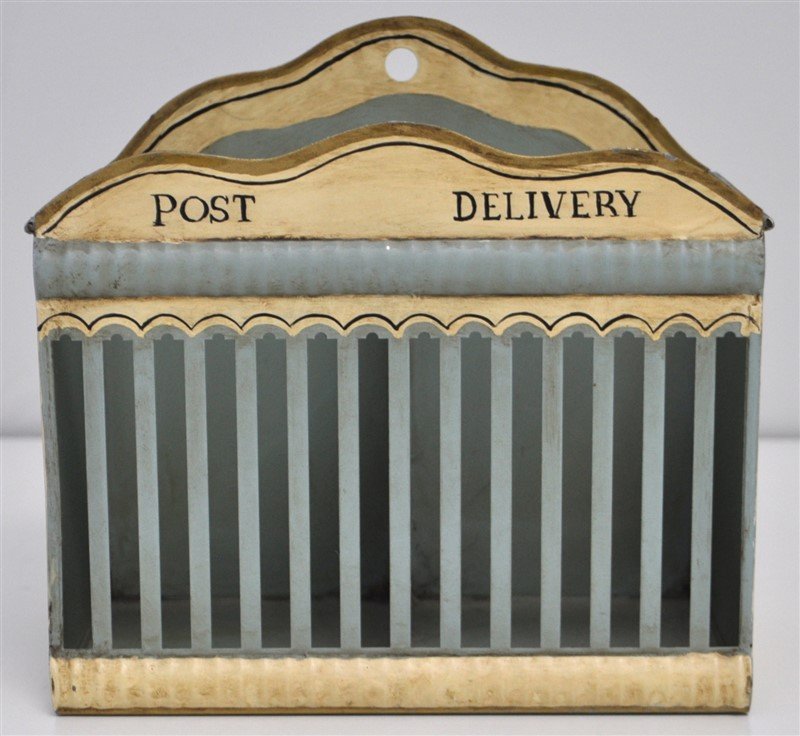 ENGLISH HAND PAINTED TIN LETTER BOX - LONDON (1 of 6)