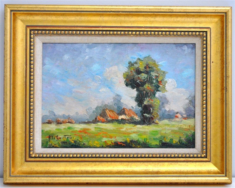 FRENCH POST IMPRESSIONIST OIL ON PANEL LEGUILTOU (1 of 6)