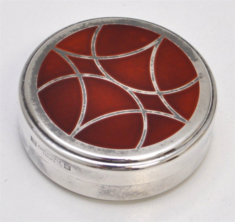 2 SILVER ENAMELED CONCORDE CHRISTOFLE BOX (1 of 5)