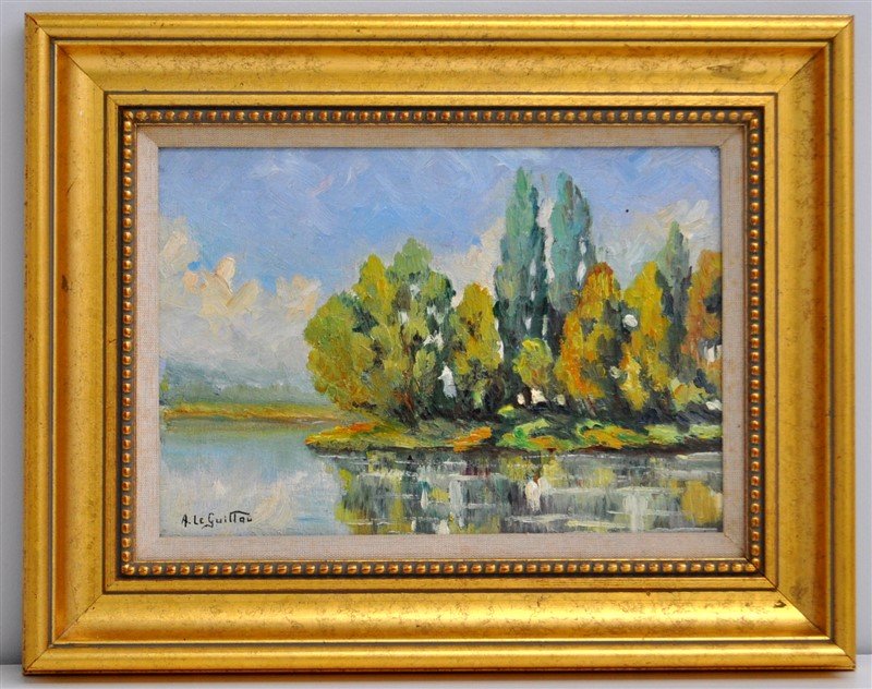 FRENCH POST IMPRESSIONIST OIL ON PANEL LEGUILTOU (1 of 6)