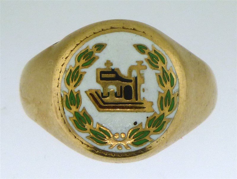 10KT GOLD TELEGRAPH RING (3.40 GRAMS) (1 of 7)