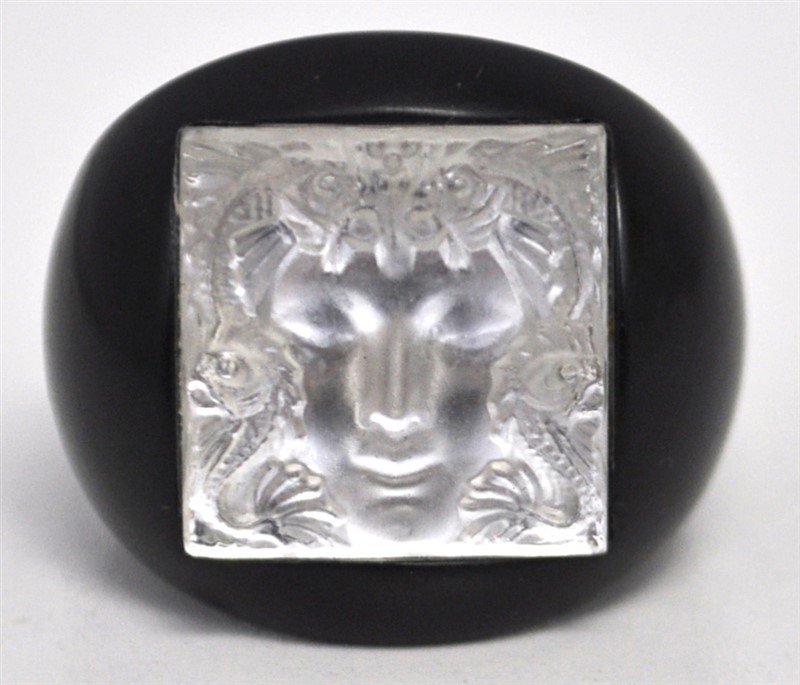 LALIQUE ARETHUSE MASQUE DE FEMME RING SIGNED (1 of 5)