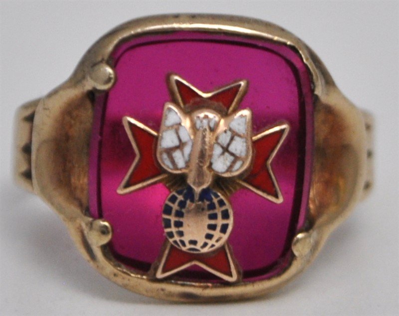 Vintage 10k Knights Of Columbus Ring