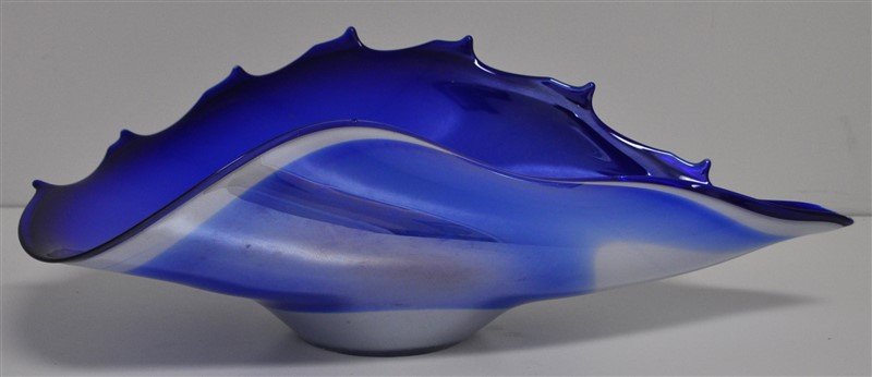 MID CENTURY LARGE MURANO CONCH SHELL BOWL (1 of 8)