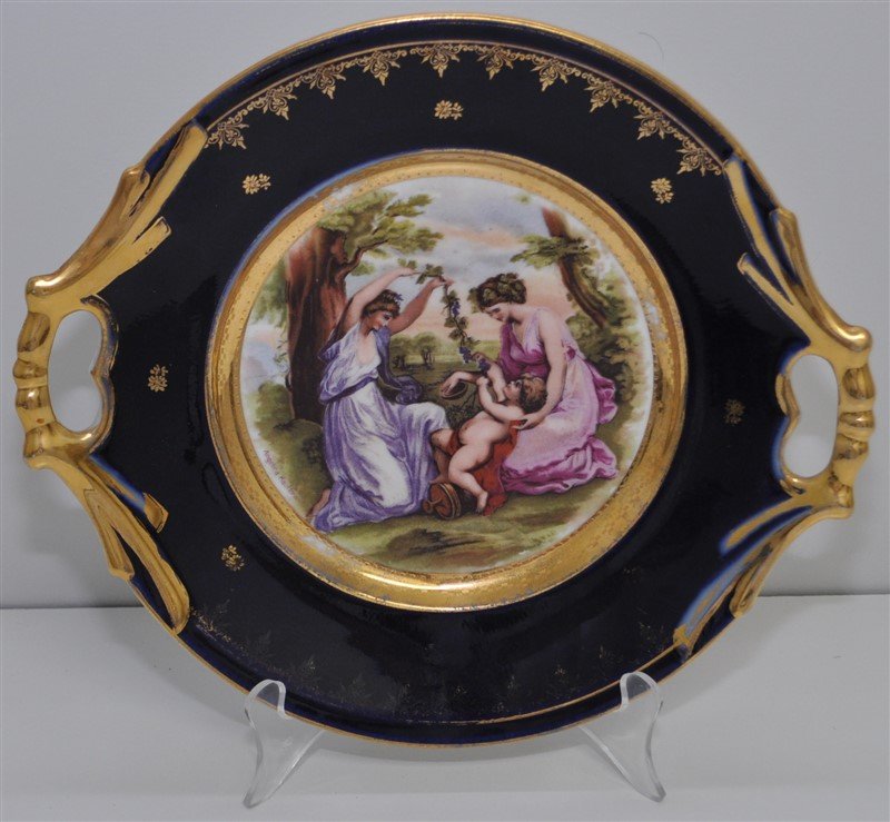 ROYAL VIENNA CAKE PLATE ANGELICA KAUFMAN (1 of 7)