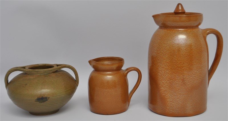 3 pc D.X. GORDY & GEORGIA POTTERY VASE - PITCHERS (1 of 8)