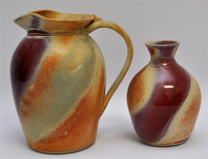 2 PC GOOD EARTH STUDIO POTTERY MAINE (1 of 7)