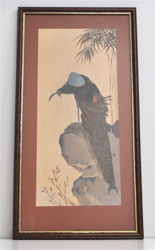JAPANESE YAMAGUCHI SOKEN PEACOCK +WOODBLOCK (1 of 6)