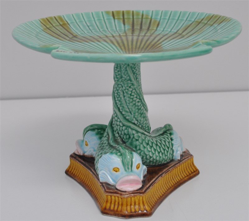 MAJOLICA STYLE DOLPHIN COMPOTE (1 of 6)