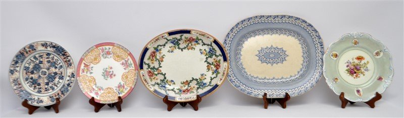 5 ANTIQUE ENGLISH PLATTERS & PLATES (1 of 10)