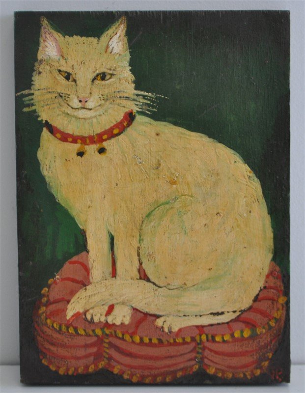 FOLK ART HAPPY CAT - G. PUGLIESE (1 of 5)