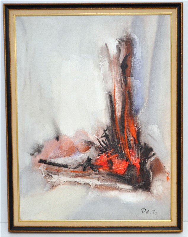 OIL ON CANVAS ABSTRACT 1970 (1 of 10)