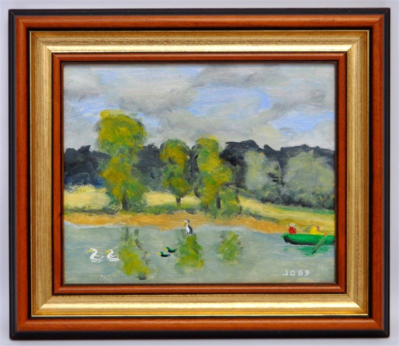 FRENCH OIL BARQUE SUR UN LAC ECOLE MODERNE (1 of 6)