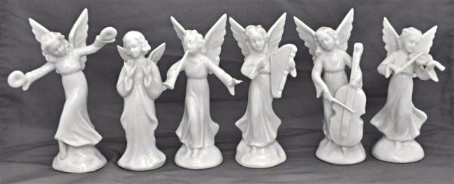 6 PC DRESDEN PORCELAIN ANGEL MUSICIANS (1 of 8)