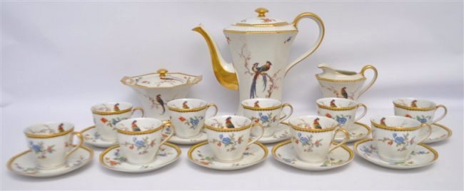 23 PC HAVILAND LIMOGES EDEN CHOCOLATE POT & CUPS (1 of 10)