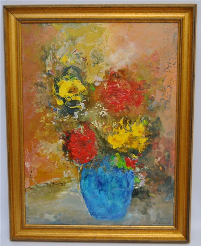 ROGER GRESSANI (ITALIAN) MID CENTURY OIL ON CANVAS (1 of 8)
